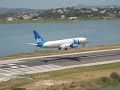 XL Airways Boeing B737-800 landing at Kerkyra Airport (Corfu)