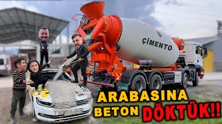 SEFA KINDIR'IN 1.000.000 TL' LİK LÜKS ARABASINA BETON DÖKTÜK !! @emregull @murat