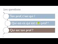 Learn French - Unit 5 - Lesson F - Les questions