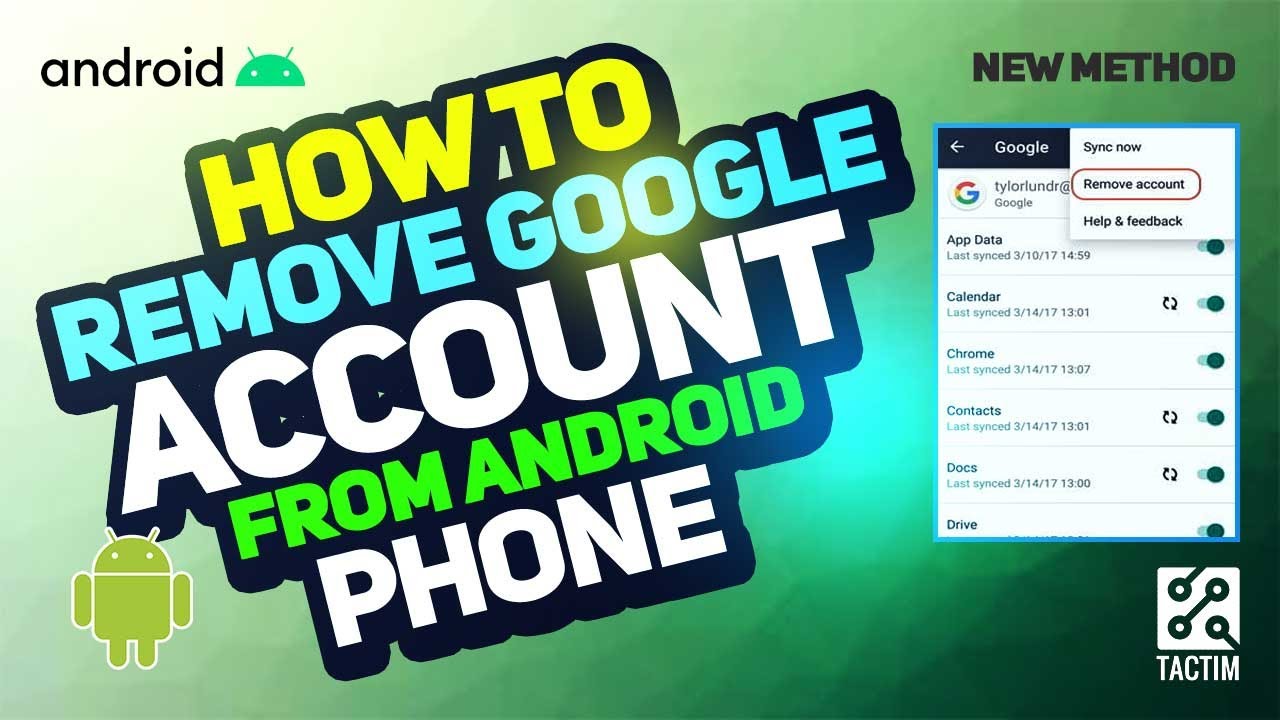 How to Remove Google Account on Android 2023 – Step by How to Remove Google Account on Android 2023 – Step by