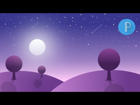 Membuat Flat desain Ilustrasi pemandangan simpel dengan aplikasi pixelLab