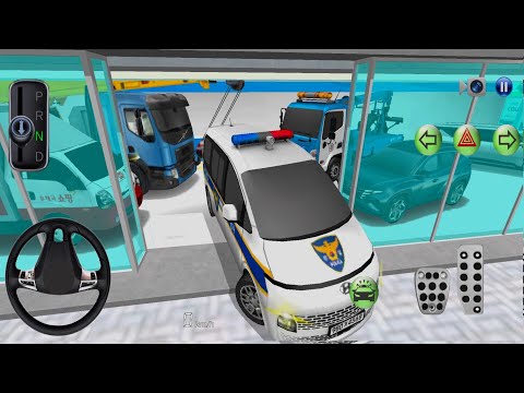 Police Van Hyundai Staria & Garbage Truck in Car Showroom - Driving Class 3D - Android Gameplay
