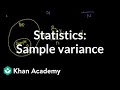 Statistics: Sample Variance