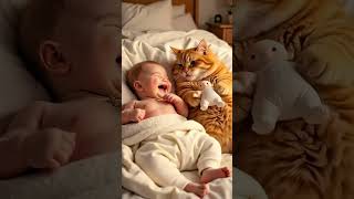 Baby Vs. Kitty Who Farted On The Couch?