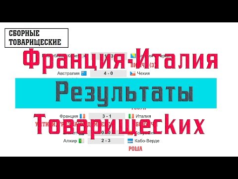 Футбол. Результаты Товарищеских матчей сборных. Расписание. Франция Италия Футбол. Результаты Товарищеских матчей сборных. Расписание. Франция Италия
