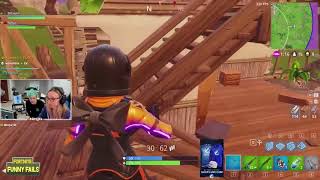 NINJA S WIFE WINS FIRST GAME IN FORTNITE Fortnite Funny Fails and WTF Moments! #7