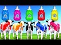 Superhero Babies Learn Colors With Cow Grass Milk Bottles - Nursery Rhymes For Kids Children