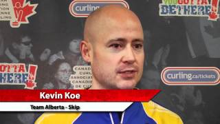 2012 Tim Hortons Brier Draw 3 Media Scrum