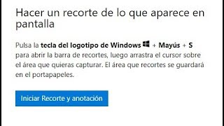 Nuevas capturas de pantalla en Windows 10 screen Snip