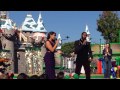 Jordin Sparks and Jason Derulo perform "Baby It's Cold Outside" at Disneyland