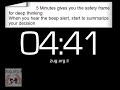 5 Minutes Countdown timer for deep thinking frame 5 Minutes Countdown timer for deep thinking frame