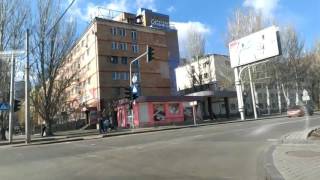 Видео Донецк 4 марта 2017 2 ч. Набережная -пр.Мира- Челюскинцев-Университетская-Шахтерская площадь от Ната Гера, проспект Мира, Донецк, Россия