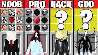 Minecraft Battle: SLENDERMAN HORROR CRAFTING CHALLENGE ~ NOOB vs PRO vs HACKER vs GOD – Animation