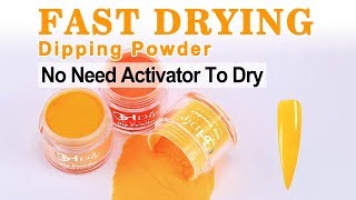 【Fast Drying】 Dip Powder Nail System -Yellow dip nails art