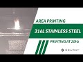 Area Printing 316L Stainless Steel at 20Hz