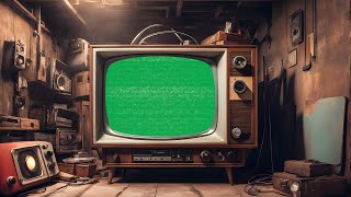 Old Retro Tv In Junk In A Basement Green Screen | 4K | Vintage | Global Kreators