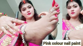 Pinkish Makeup Look Part 2 Applying Nail Paintfootwearden Anklet Makeup Hack Nyka Product
