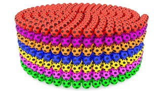 Learning Colors With 3D Soccer Balls Spiral For Kids for Children Toddlers and Babies