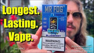 Blue Razz Everything Mr. Fog Nova Steezy Vape Review - Long Life, Fruity Flavors