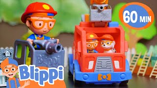 Play With Fire Truck Toy Song | Blippi | Kids Adventure & Exploration Videos | Moonbug Kids