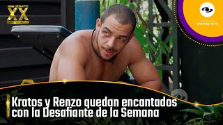 Renzo Y Kratos Sorprendidos Al Ver A La Desafiante De La Semana En La Piscina Desafío