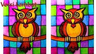 Mozaik Burung Hantu Untuk Anak Anak Dengan Crayon Versi Lambat Kharasach Com Mozaik Burung Hantu Untuk Anak Anak Dengan Crayon Versi Lambat Kharasach Com