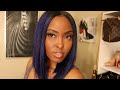 Tutorial: AMREZY INSPIRED! Chic and SLEEK middle and side part BLUE BOB