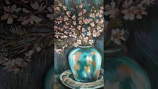 Масляная Пастель 🌸 #Shortvideo #Art #Oilpastel #Painting #Пастель #Цветы #Сакура #Shorts #Pastel