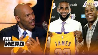 LaVar Ball on Lonzo's diss track deterring LeBron to Lakers, His beef with Magic | NBA | THE HERD LaVar Ball on Lonzo's diss track deterring LeBron to Lakers, His beef with Magic | NBA | THE HERD