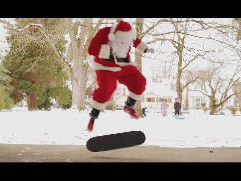 Santa Does 100 Kickflips In The Nike SB Janoski Hyperfeel