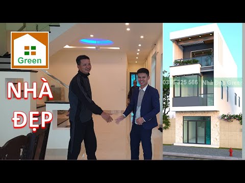 NHÀ ĐẸP 2021 Mẫu Nhà 3 Tầng Đẹp Thiết Kế Hiện Đại 5.5 m x 20 m Tại Đông Triều Quảng Ninh