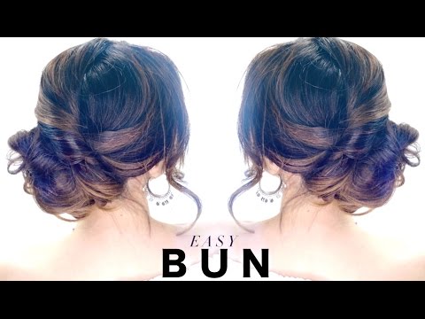 3-Minute Elegant SIDE BUN Hairstyle â EASY Summer Updo HAIRSTYLES - YouTube