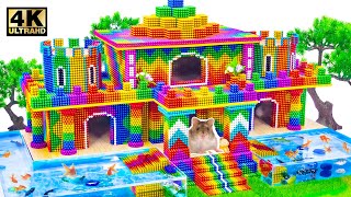 ASMR Video | How To Build Minecraft Palace With Infinity Pool Around For Pets From Magnet Balls