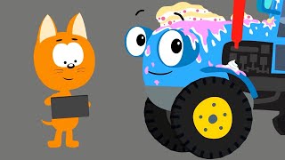 Котенок и автомойка 🚜😺 – Все серии подряд! – Сборник | Мультик для детей про машинки