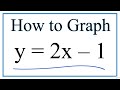 How to Graph the Equation   y = 2x - 1