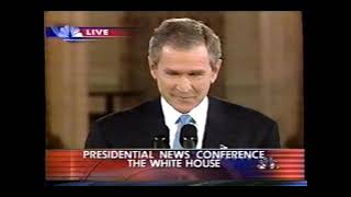 October 2001 Presidential News Conference 1 Month After 911 Attack