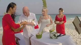 Wedding Blessing In Veligandu Maldives, And Romantic Sunset Dinner On The Beach 19218