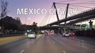 Mexico City 4K - Morning Drive - Expressway Sunrise