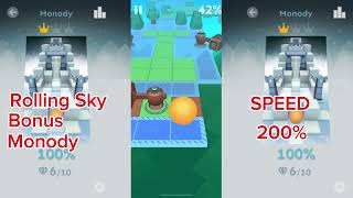 Rolling Sky Bonus 2 Monody 100% Completed 200% Speed
