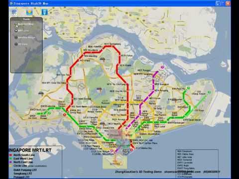 Singapore Map 3D