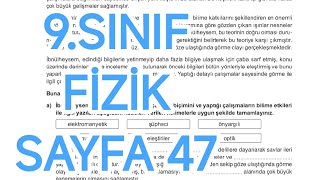 9.Sinif Fi̇zi̇k Ders Ki̇tabi Sayfa 47 Cevaplari