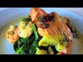 Grilled Fish + Sauté Spinach: Easy Healthy Delicious Cooking