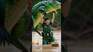 Lady Officer Rescue Grandmother From Crocodile