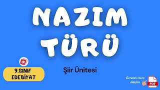 Nazım Türü Nedir? Türk Şiirinde Nazım Türleri 📌/ 9.Sınıf Edebiyat Şiir Ünitesi /