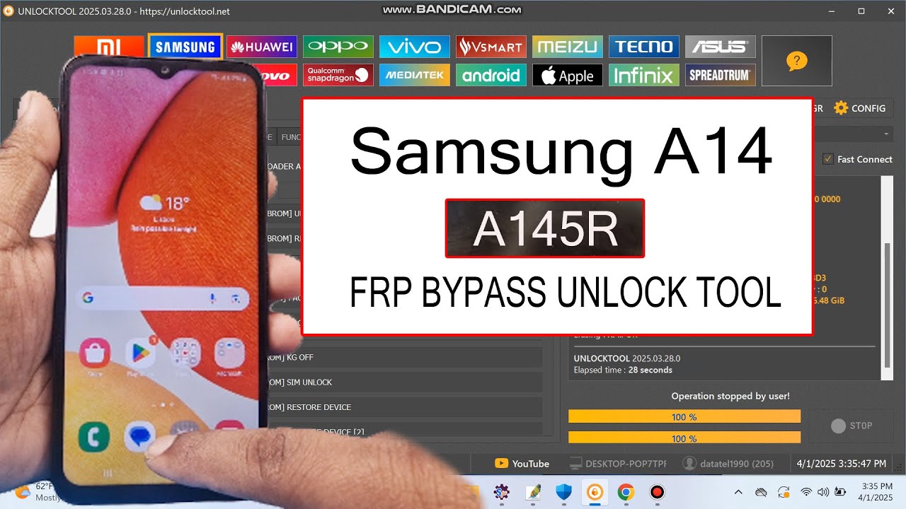 Samsung Galaxy A14 SM A145R FRP Bypass Unlok Tool Samsung Galaxy A14 SM A145R FRP Bypass Unlok Tool