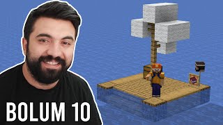 Minecraft: RAFT SURVIVAL 2 (Sal Survival) - Bölüm 10 - MOB FARMI ve KÖYLÜLER!