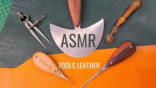 Leather Workshop. Leather Meditation Asmr. Leathercraft Tools
