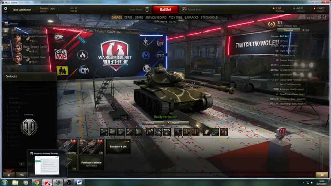 Танк в подарок wot касперский 40
