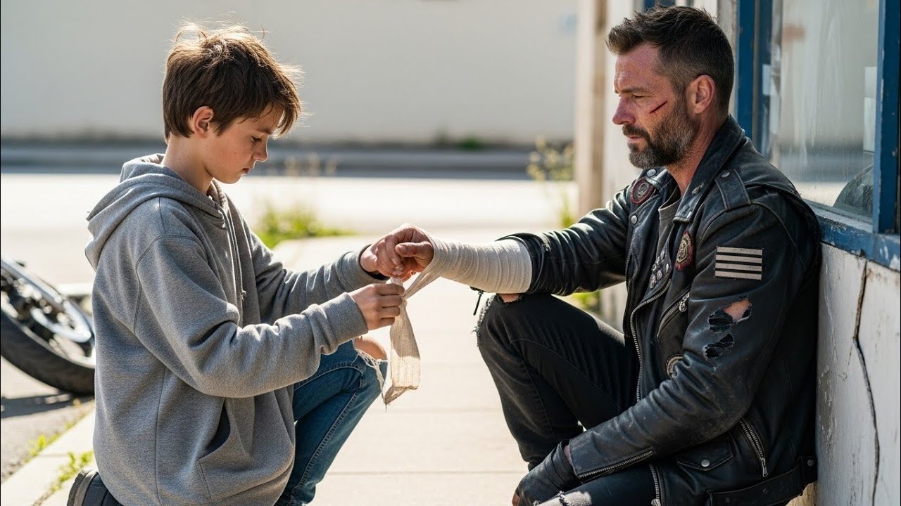Homeless 11-Year-Old Helped an Injured Biker… Unaware He's a Club Leader - YouTube