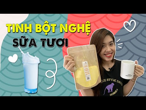 Uống tinh bột nghệ với sữa tươi không đường - nghebalan.com
